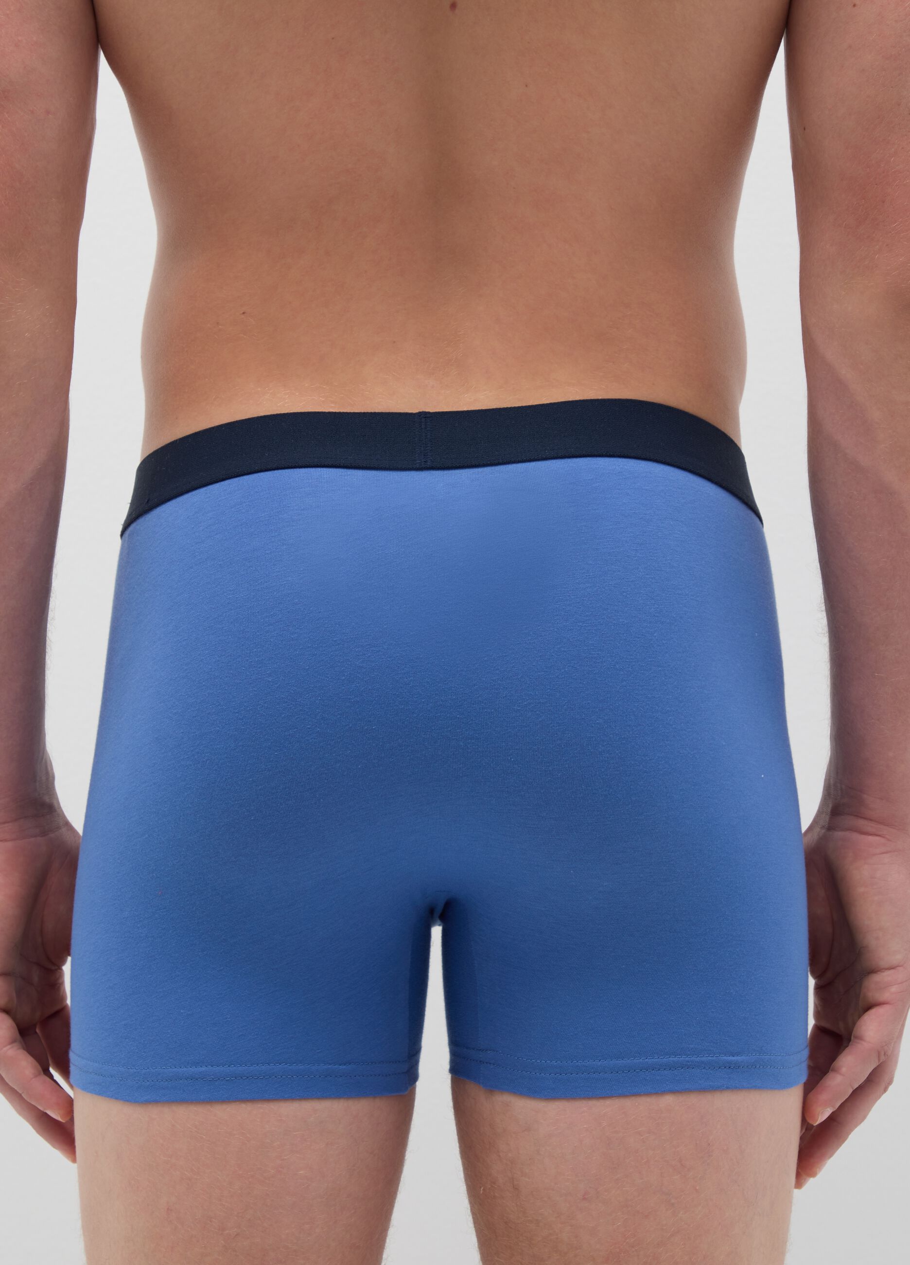 Multicolor Stretch Cotton Boxer Shorts