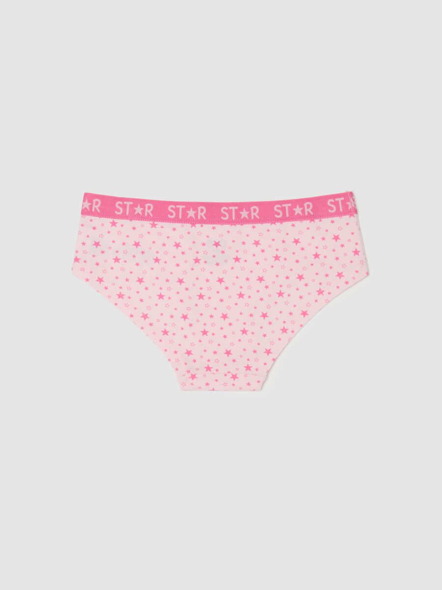 Stretch cotton knicker shorts with star print_1