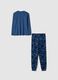 Boys' regular fit blue camouflage pure cotton pyjamas_1