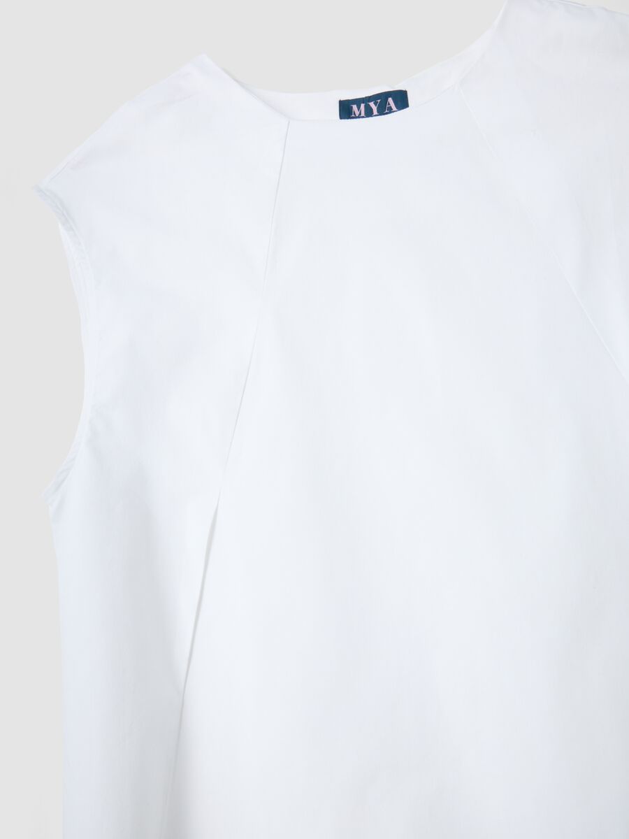 Blusa bianca in cotone elasticizzato_5