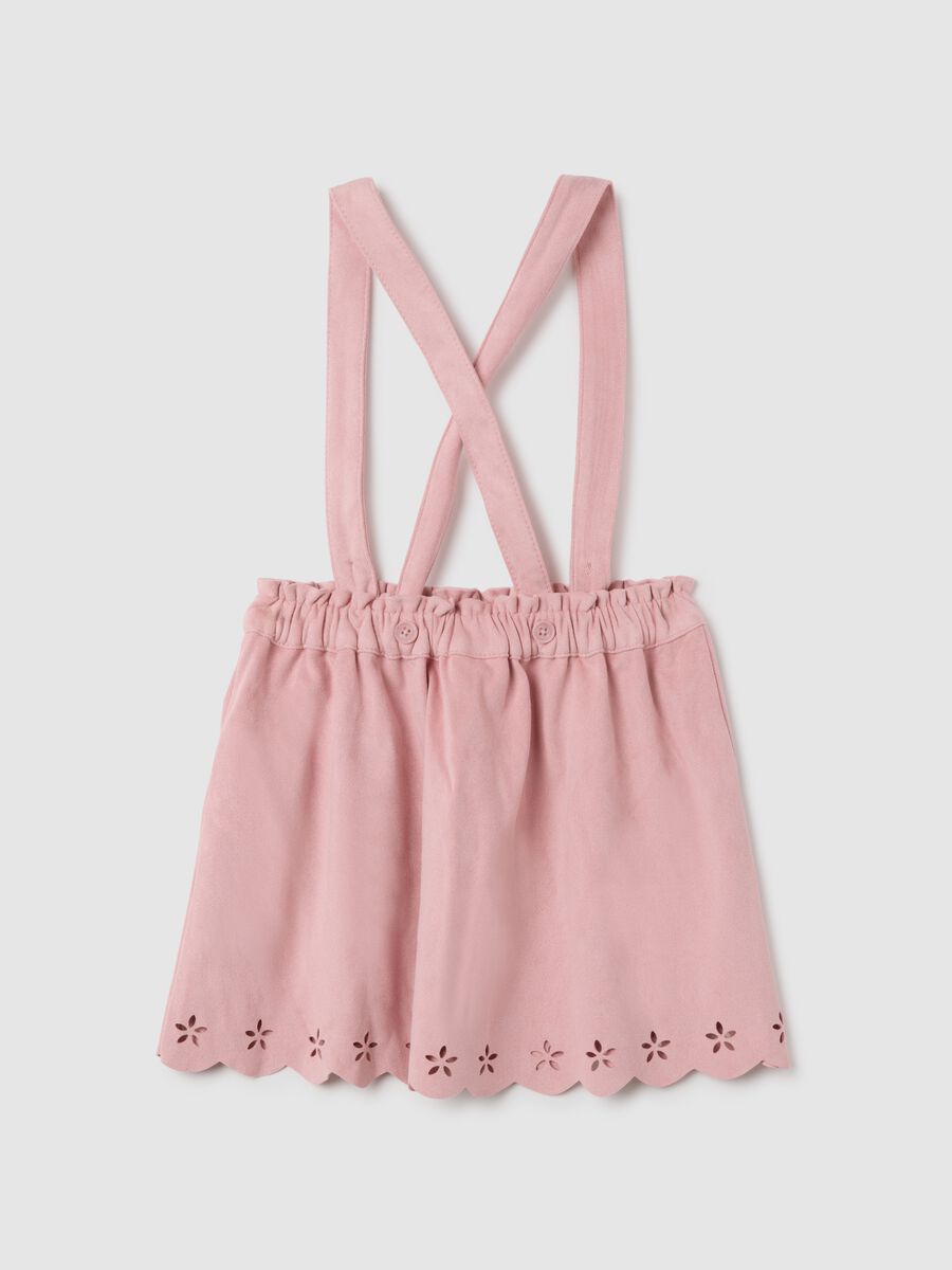 Girl's skirt in pink stretch mixed fabric_1