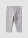 Grey floral stretch cotton leggings_1