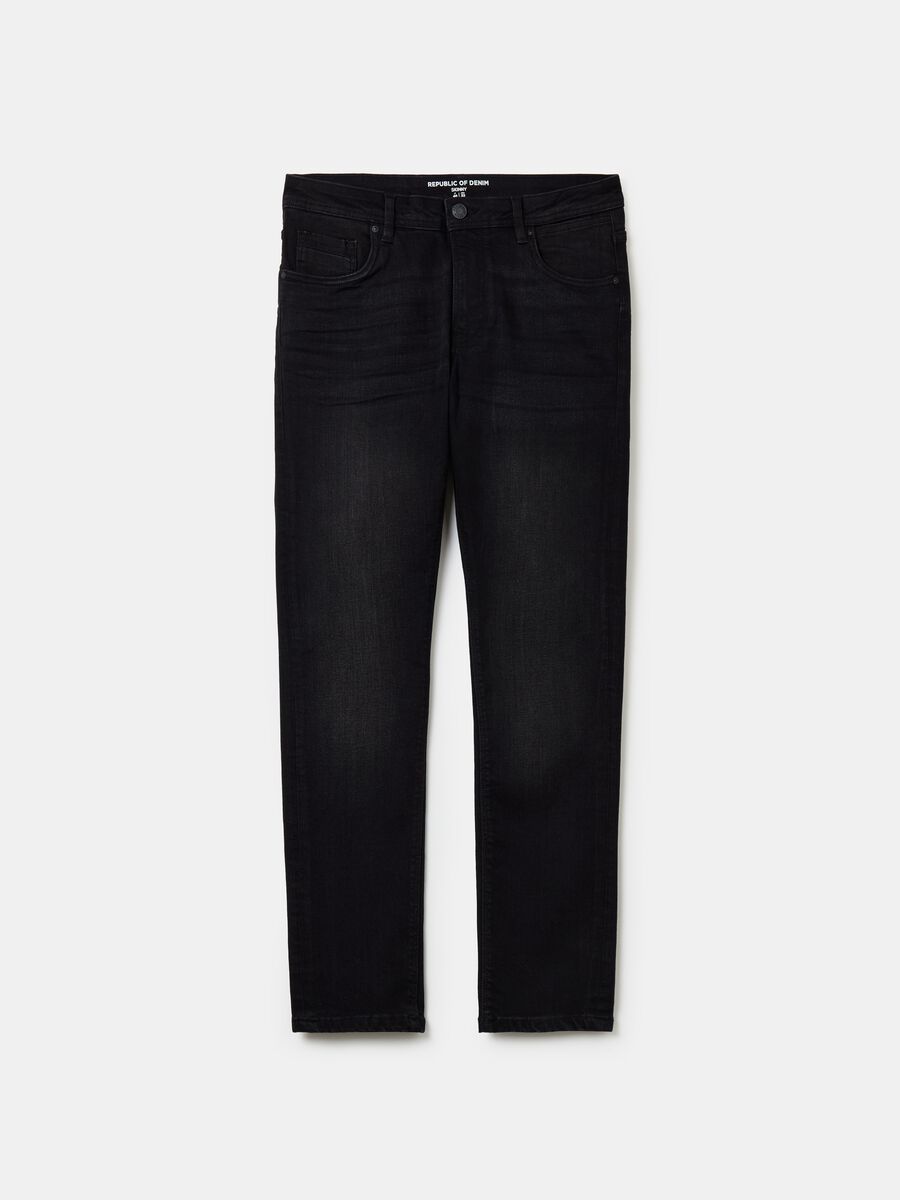 Jeans skinny fit stretch con scoloriture_4