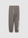 Grey jogger trousers for boys in pure cotton oversized fit_4