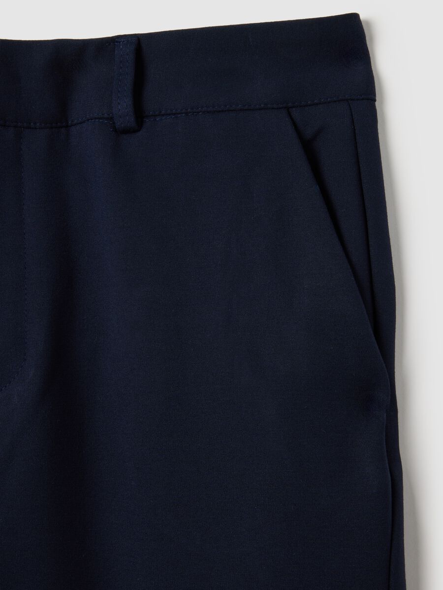 Black slim trousers in stretch fabric_5