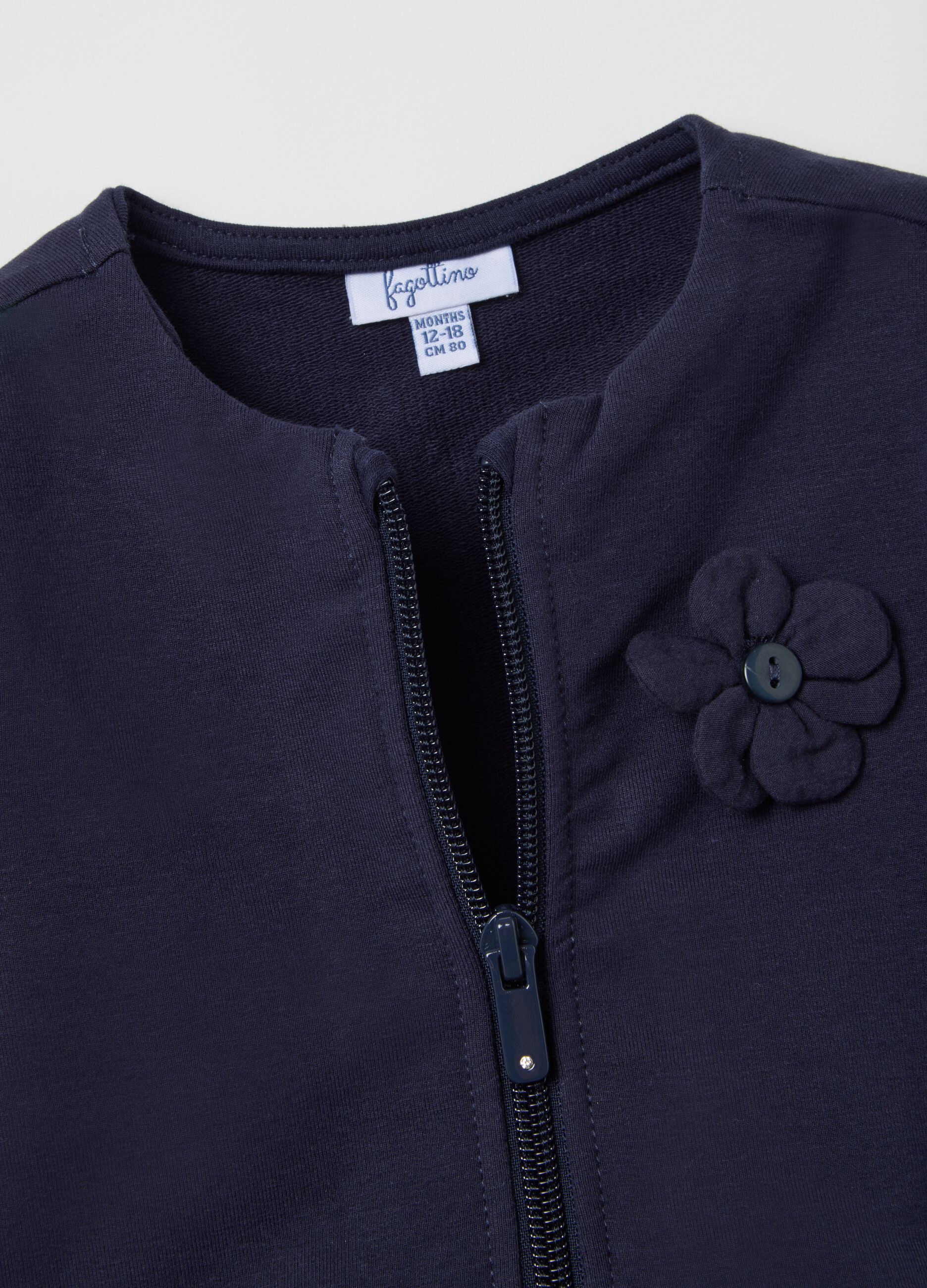 Blue cotton girl's outfit, regular fit