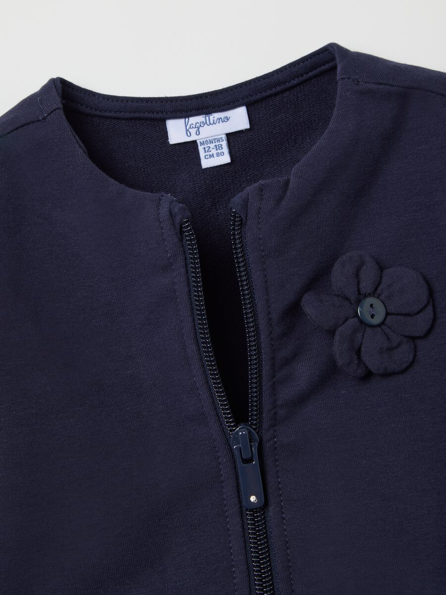 Blue cotton girl's outfit, regular fit_3