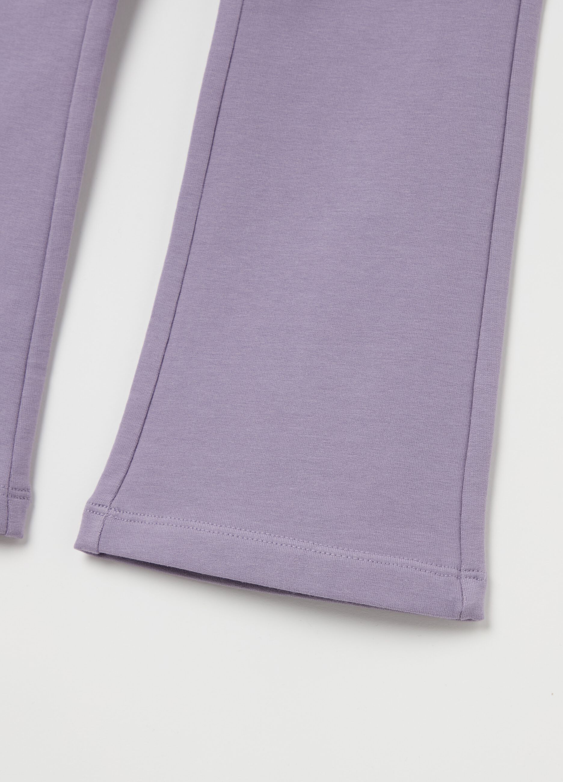 Flare-fit treggings in stretch cotton