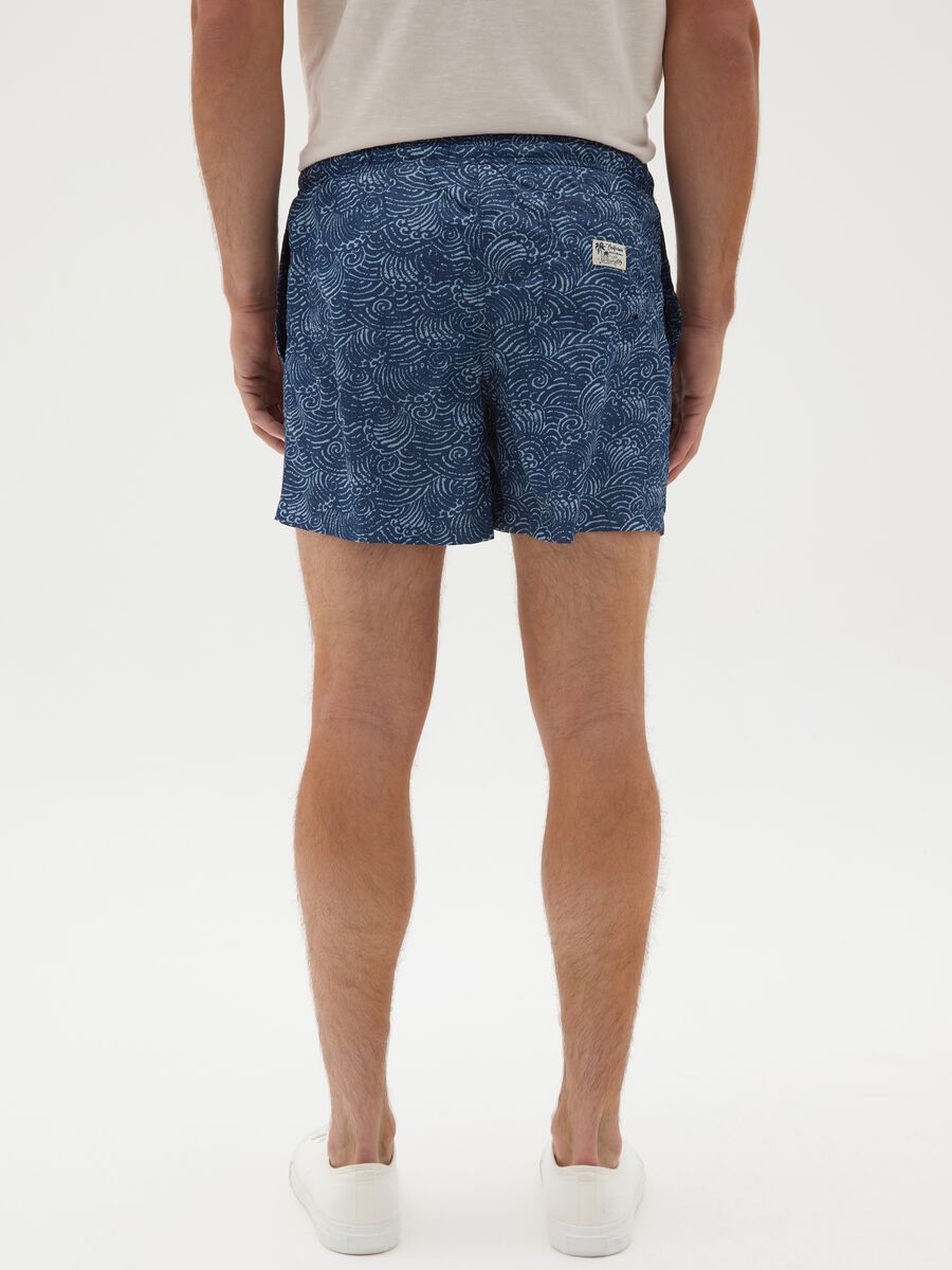 Men's regular fit multicolour fabric shorts_3