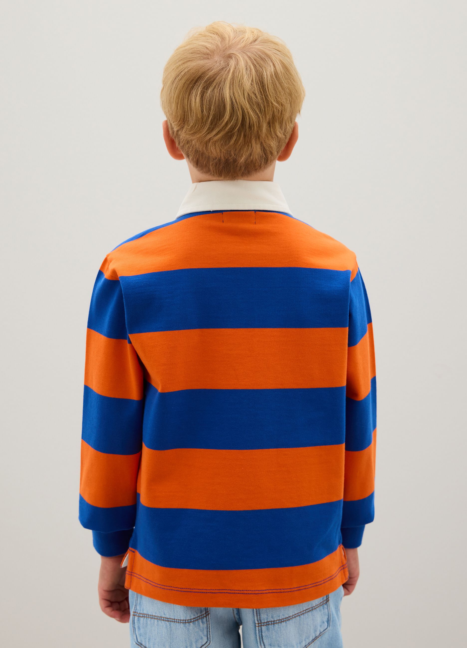 Polo da bambino in puro cotone multicolor regular fit
