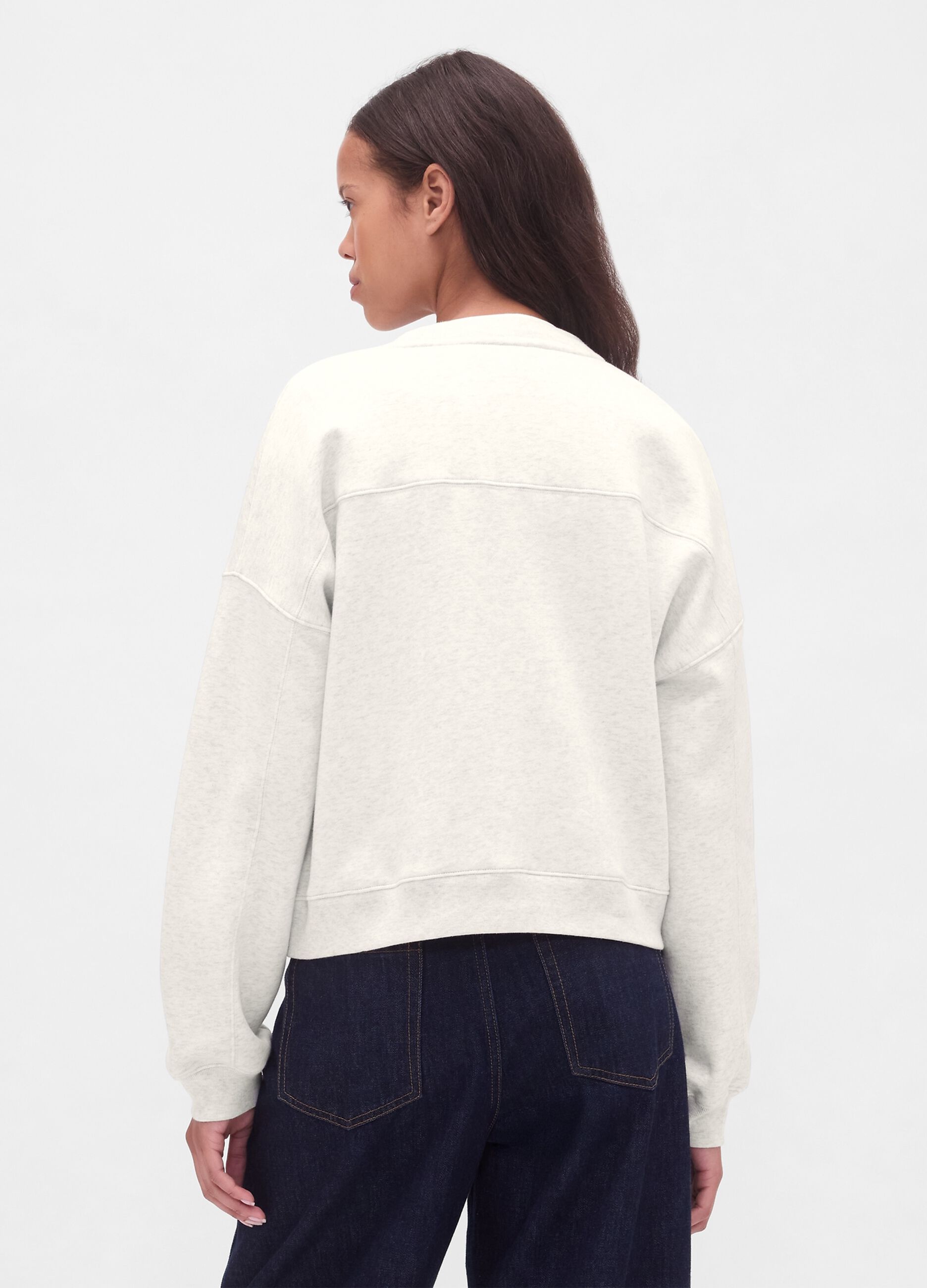 Felpa bianca in misto cotone