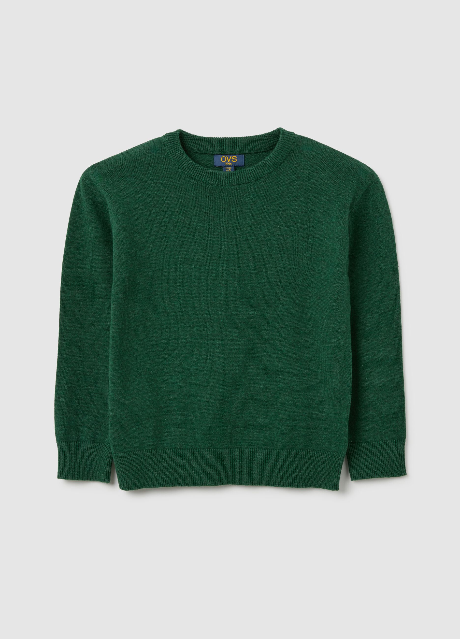 Children's green cotton jumper regular fit