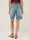 Azure denim pure cotton shorts with straight fit_2