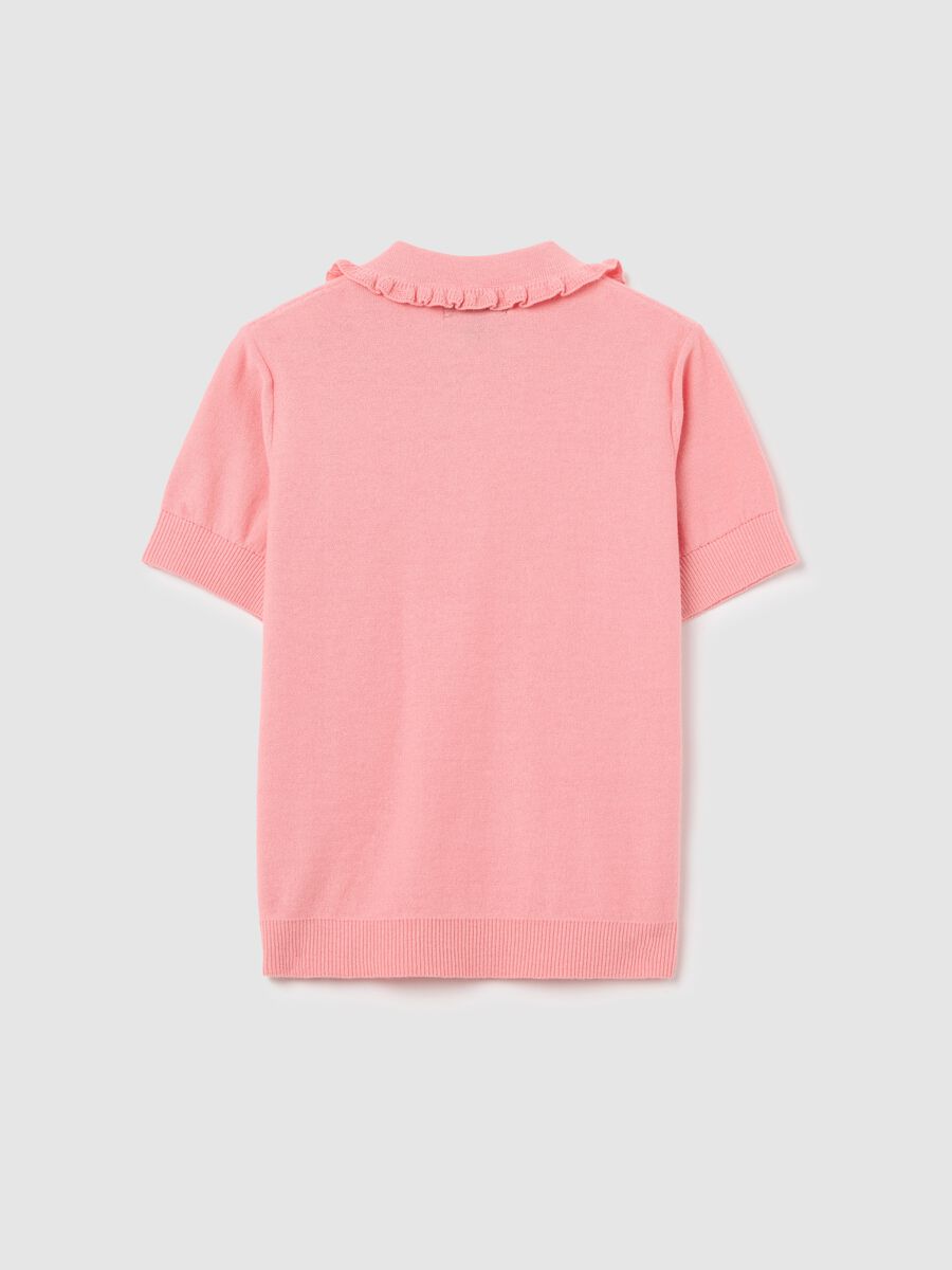 Knit polo shirt with logo embroidery_4