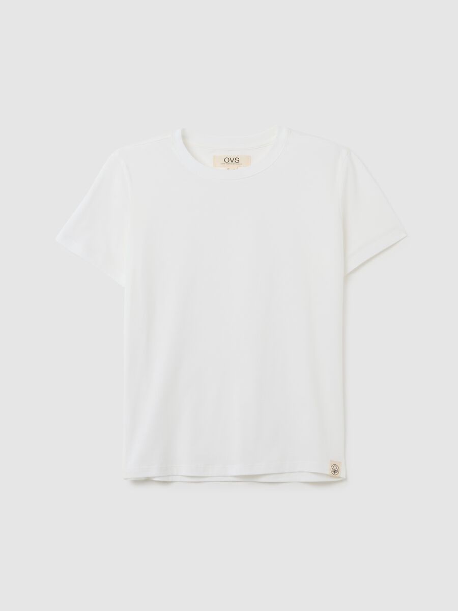 Women’s T-shirt in white 100% cotton with regular fit_4