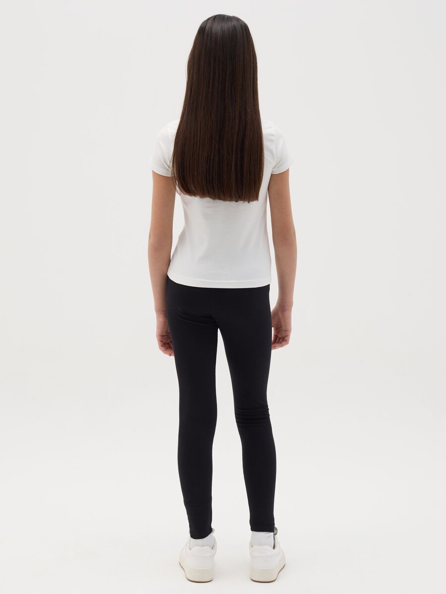 Printed stretch cotton leggings_3