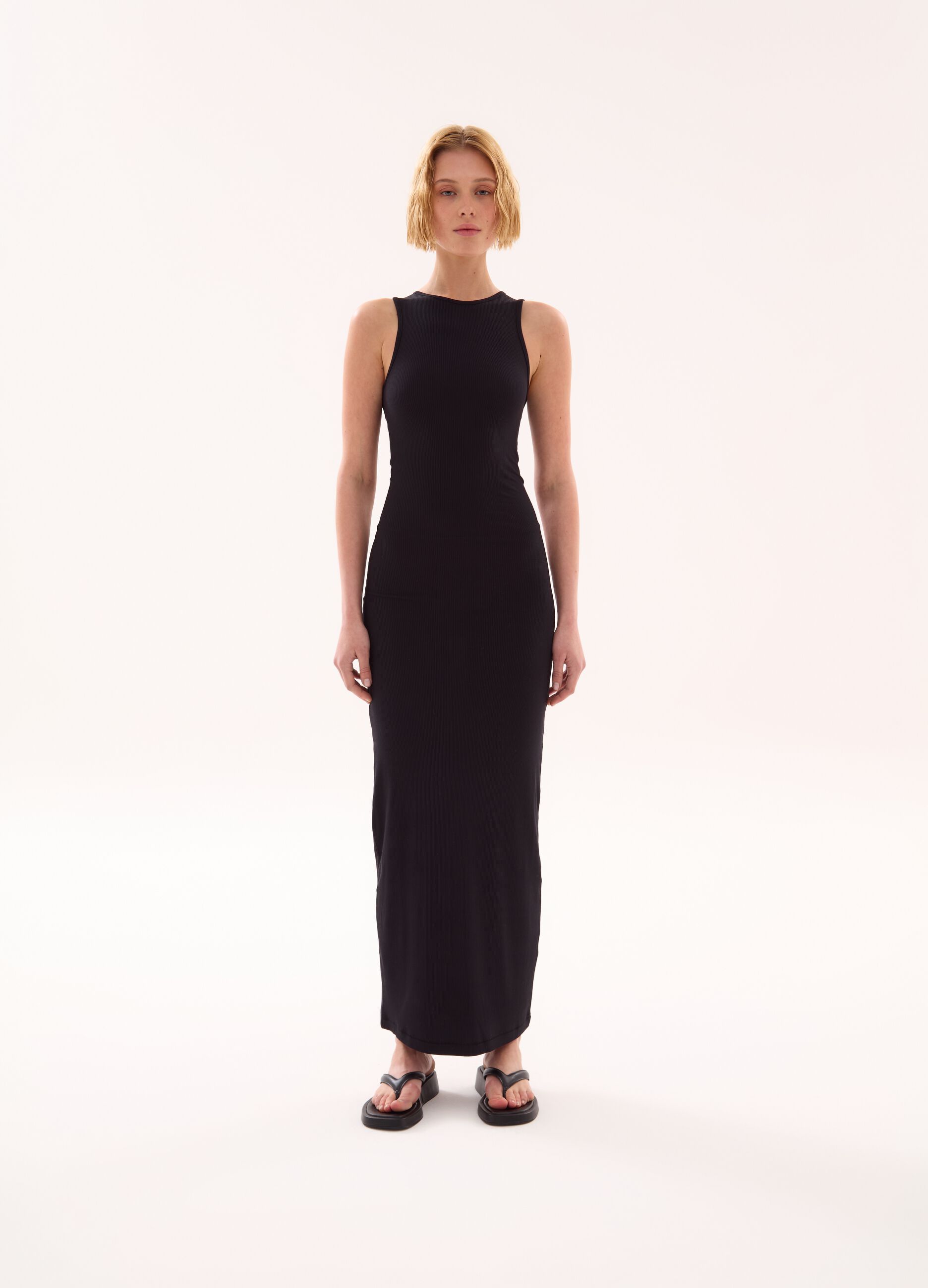 Long Shape Dress Black