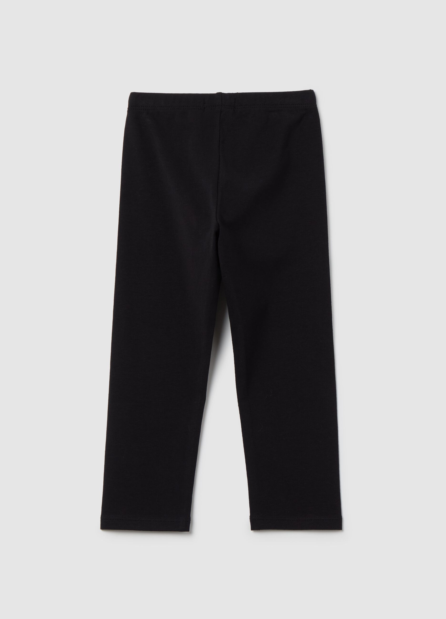 Three-quarter leggings in stretch cotton