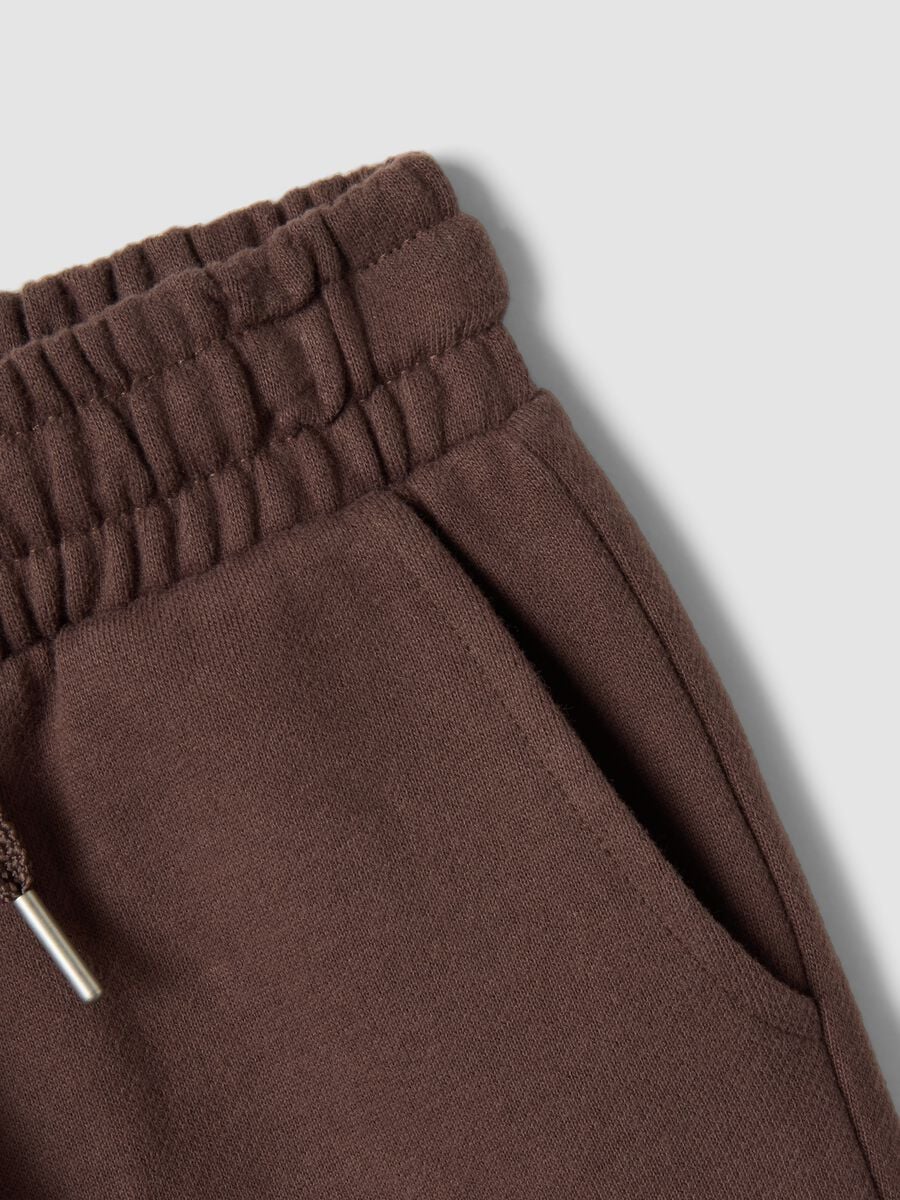 Pantaloni marroni in puro cotone organico_3