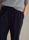 Blue stretch cotton trousers with regular fit_3