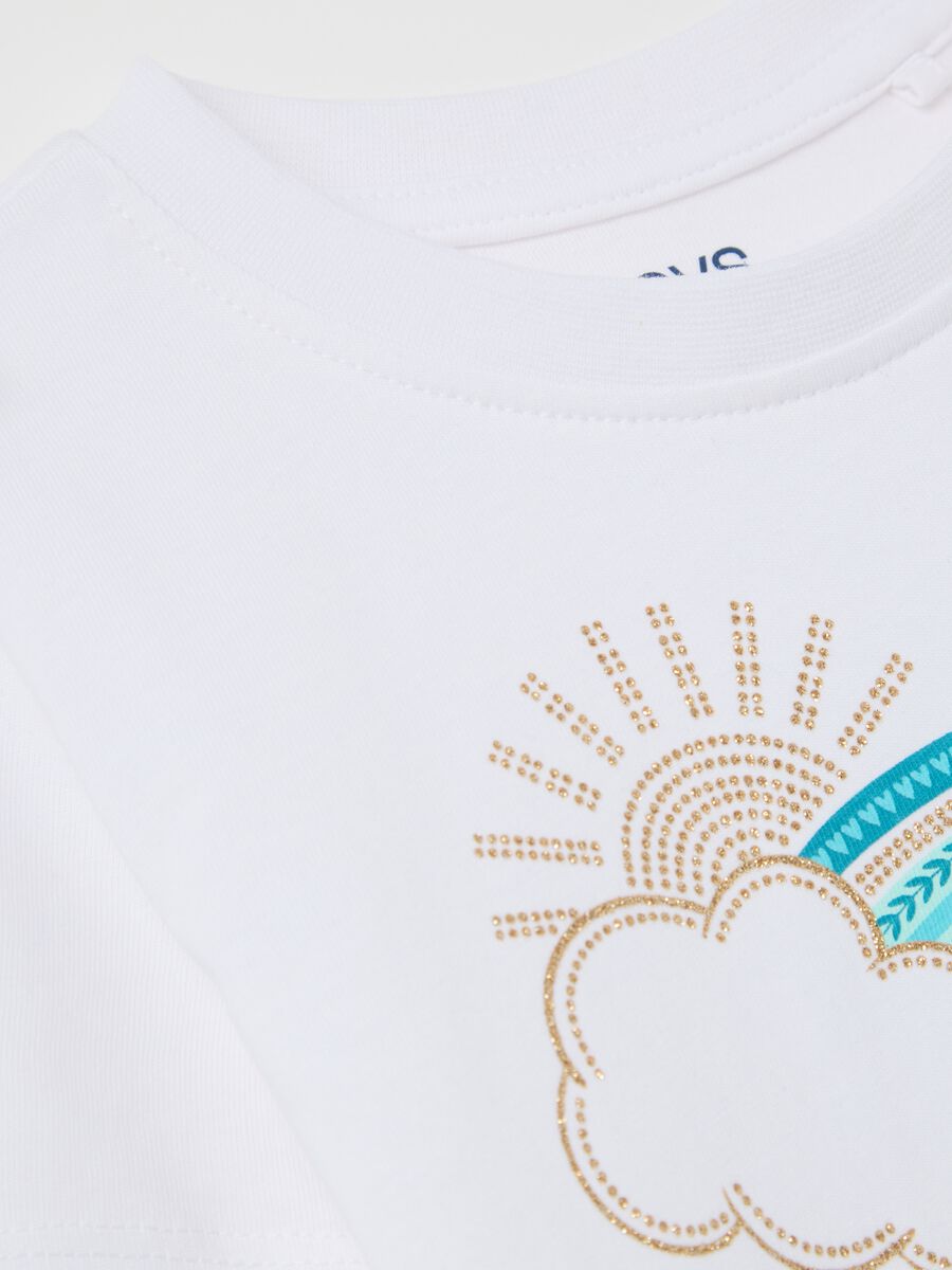 White cotton T-shirt with print_3