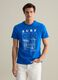 Blue T-shirt with California surf graphic print_1