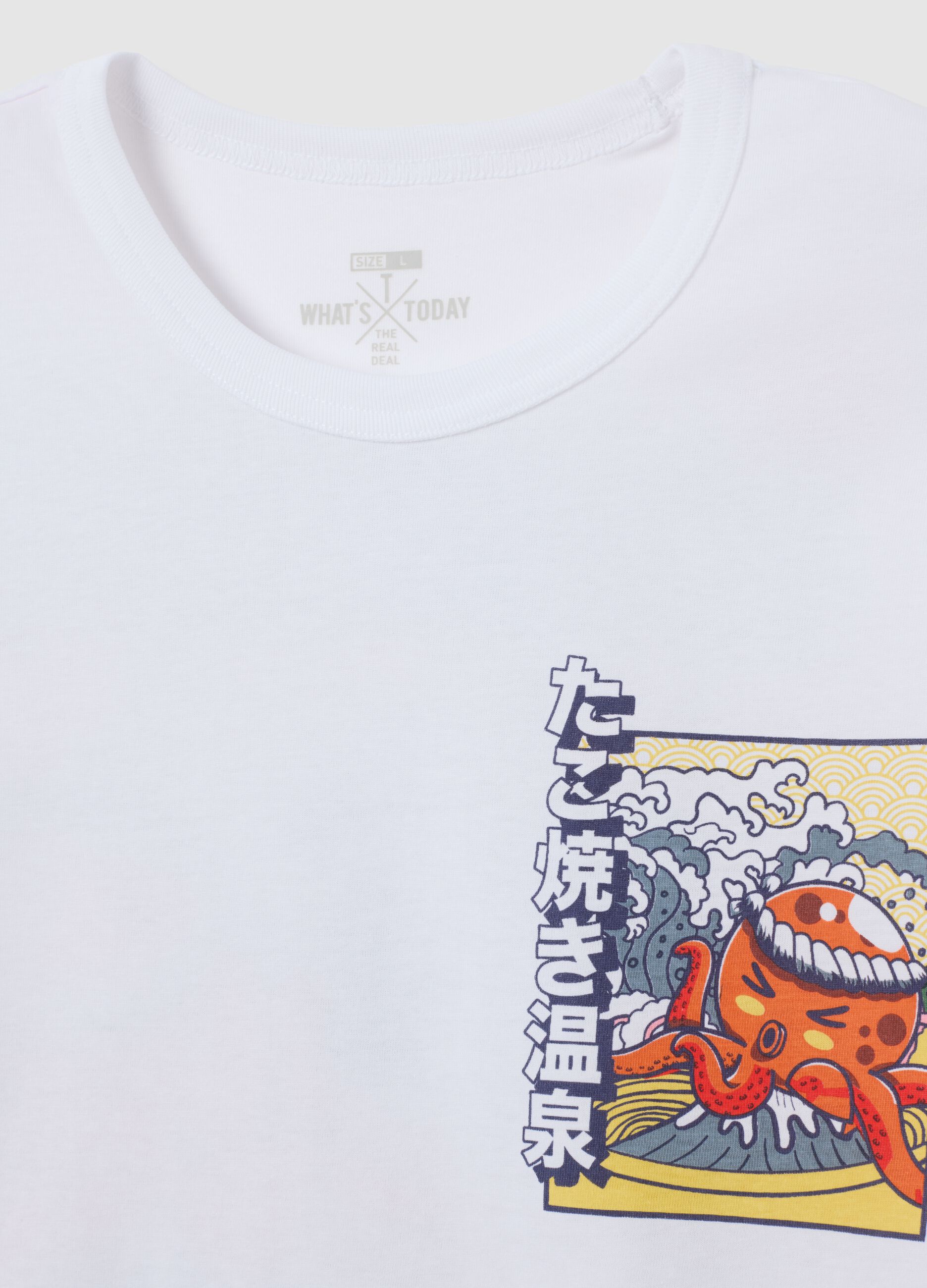 Regular Fit White Cotton T-shirt
