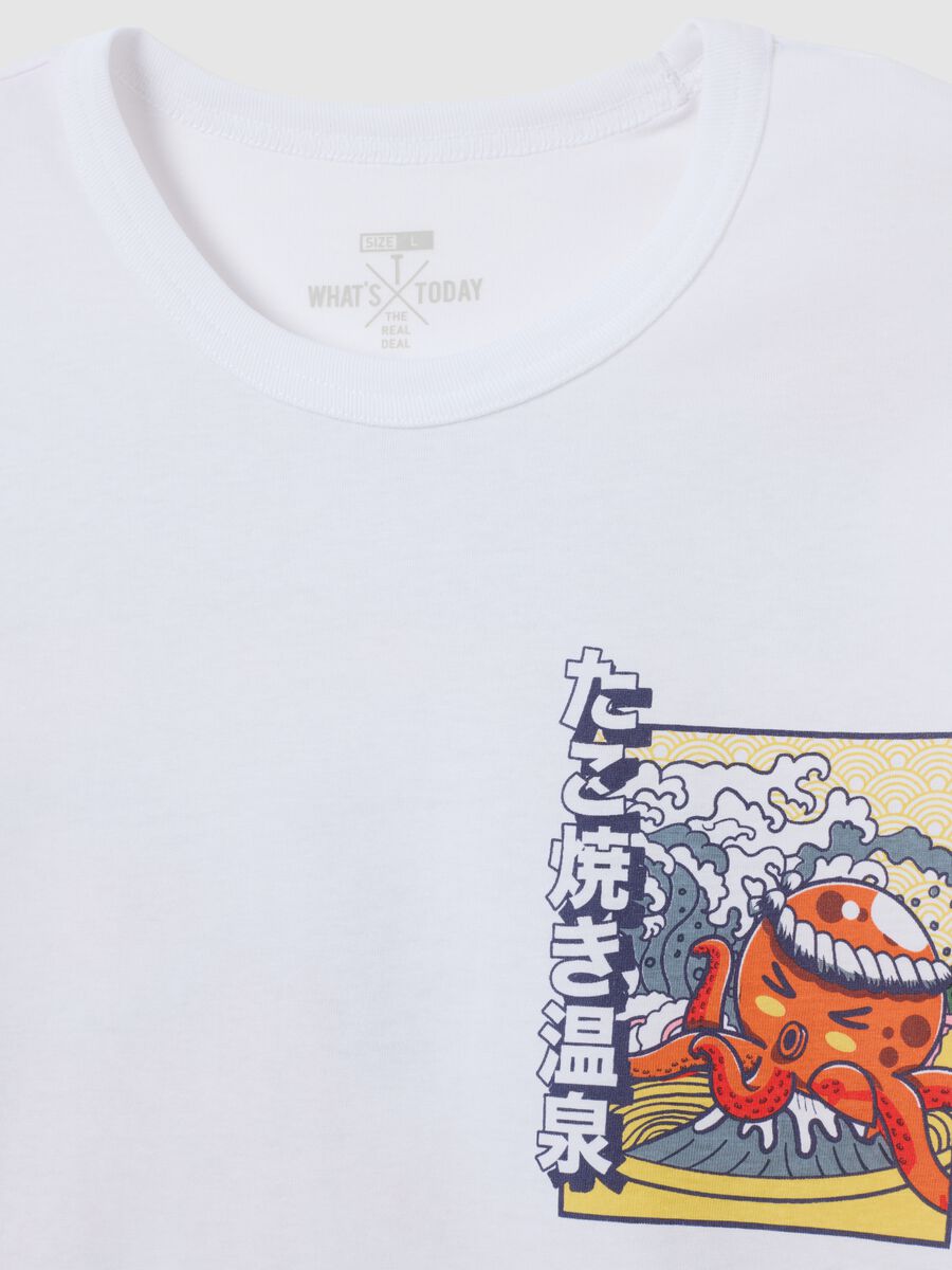 T-shirt in puro cotone bianca regular fit_5