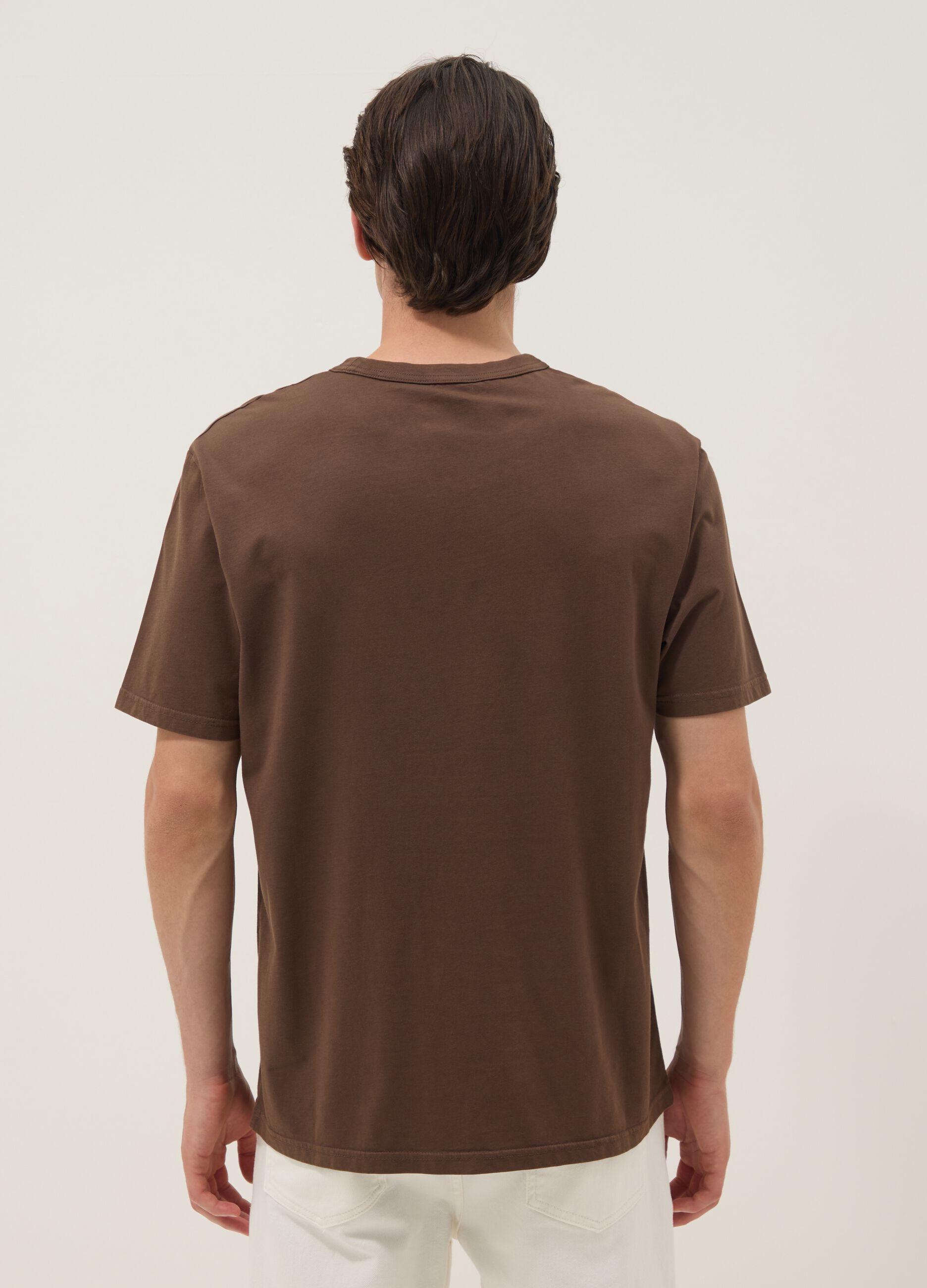 Brown pure cotton T-shirt
