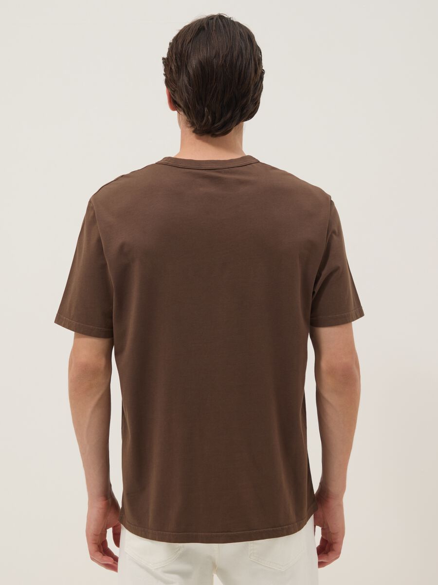 Brown pure cotton relaxed-fit T-shirt_3