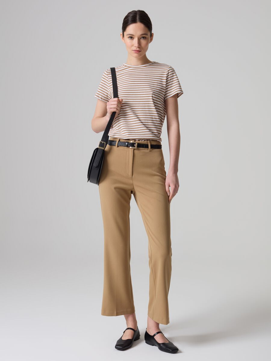 Pantaloni flare fit crop Contemporary_0