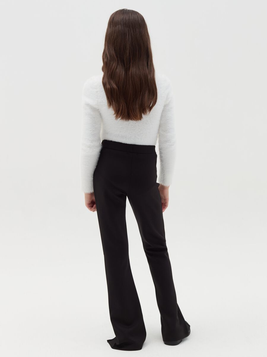 Flare-fit trousers with splits_2
