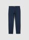 Slim Fit Blue Stretch Cotton Trousers_4