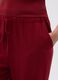Women's red regular fit pure viscose trousers_3
