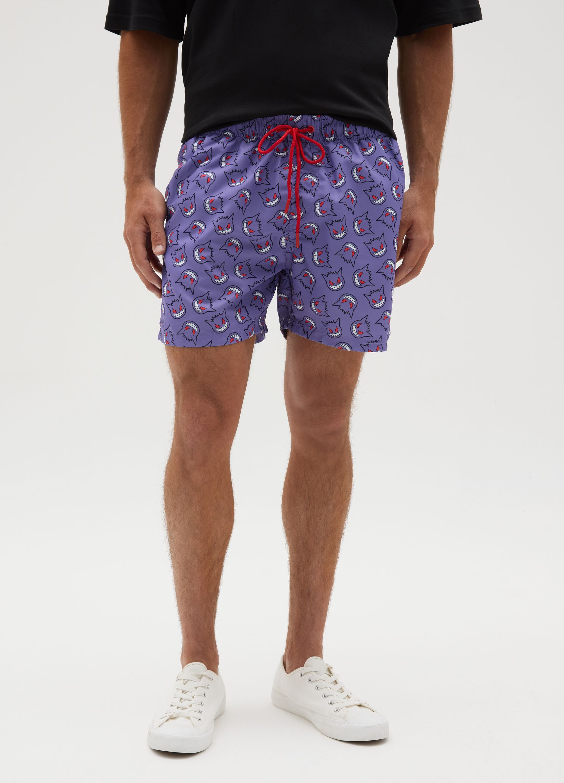 Costume da bagno da uomo in multicolor elasticizzato