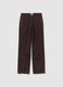 Brown pure cotton baggy jeans_4