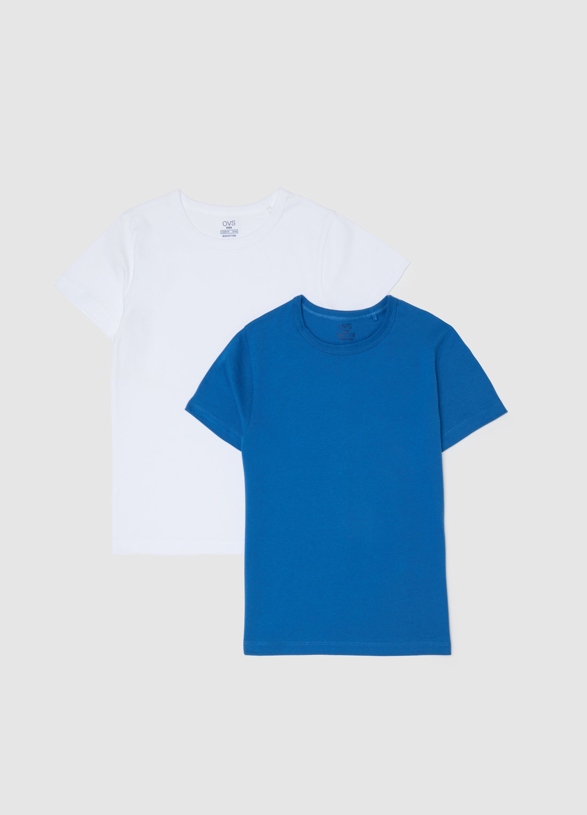 Pack of 2 children's t-shirts in pure cotton, multicolour, regular fit