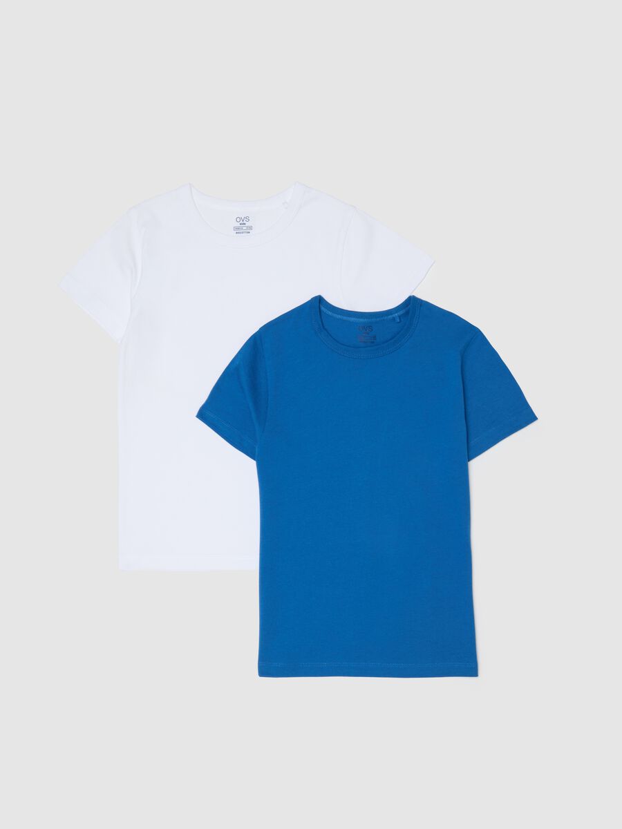 Pack of 2 children's t-shirts in pure cotton, multicolour, regular fit_0