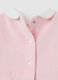 Pink cotton baby romper with snap closure_3