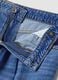 Jeans blu wide leg a vita alta in puro cotone_5