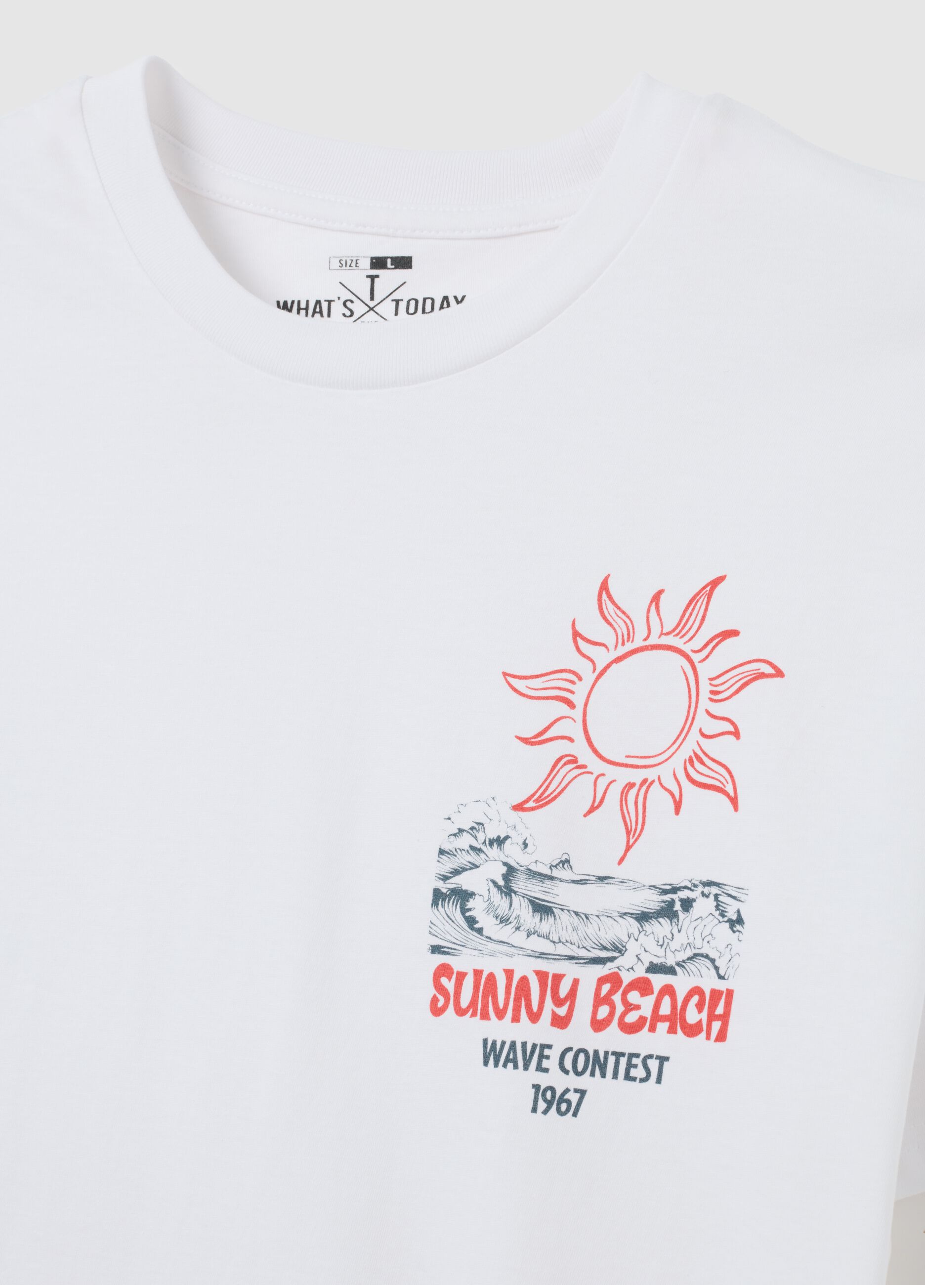 Men's pure cotton white t-shirt regular fit