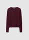 Red crew neck pullover_4