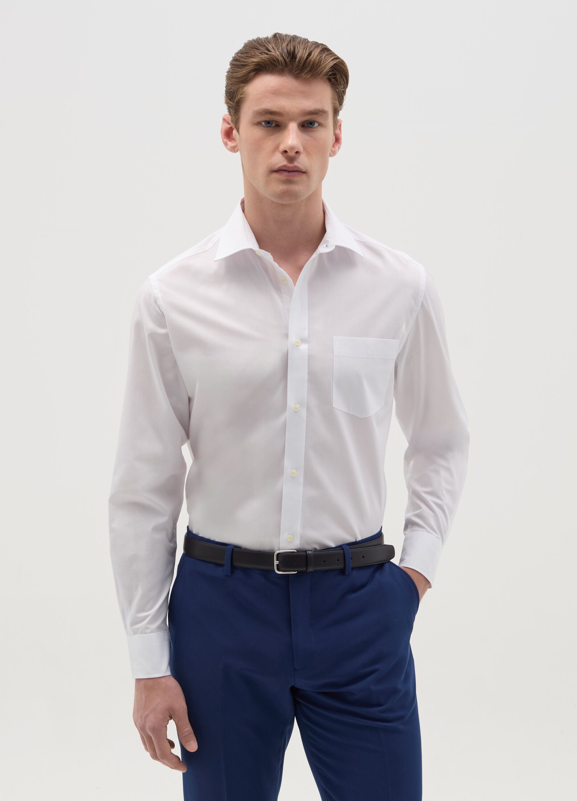 Regular-fit easy-iron shirt
