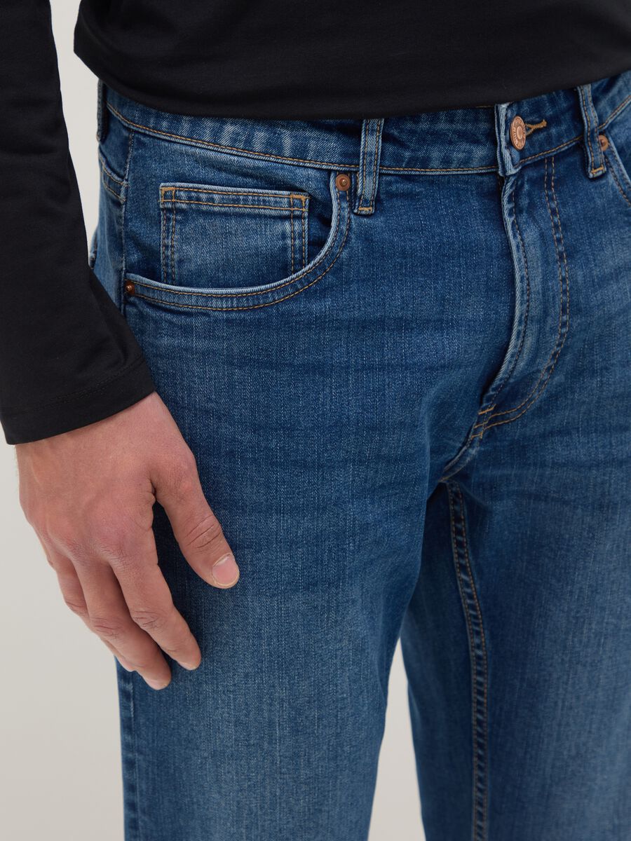Jeans in denim blu slim fit_4