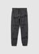 Pantaloni grigi da ragazzo in puro cotone regular fit con stampe_3