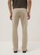 Slim fit beige stretch cotton trousers_2