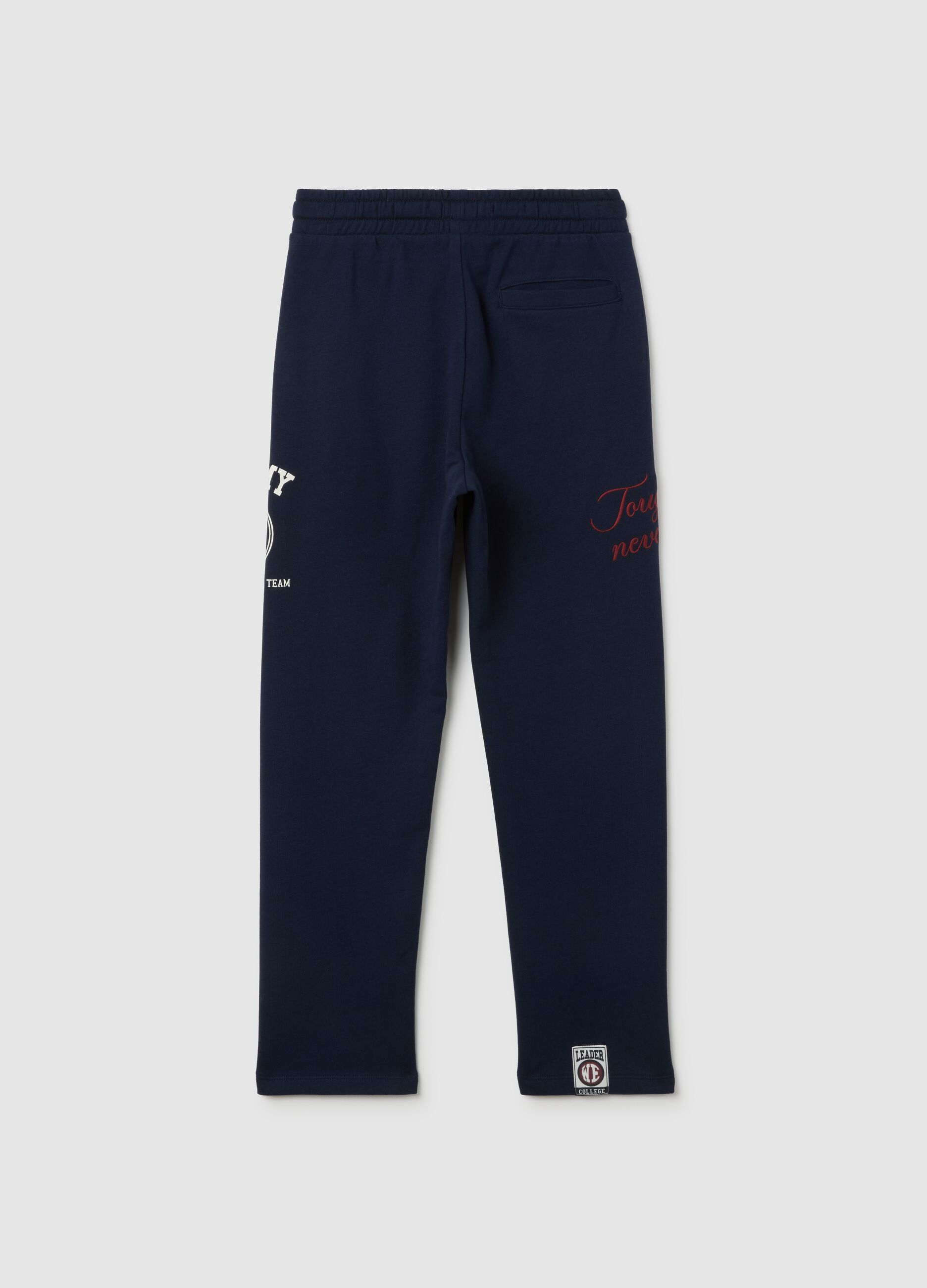 Boys' blue pure cotton joggers with regular fit