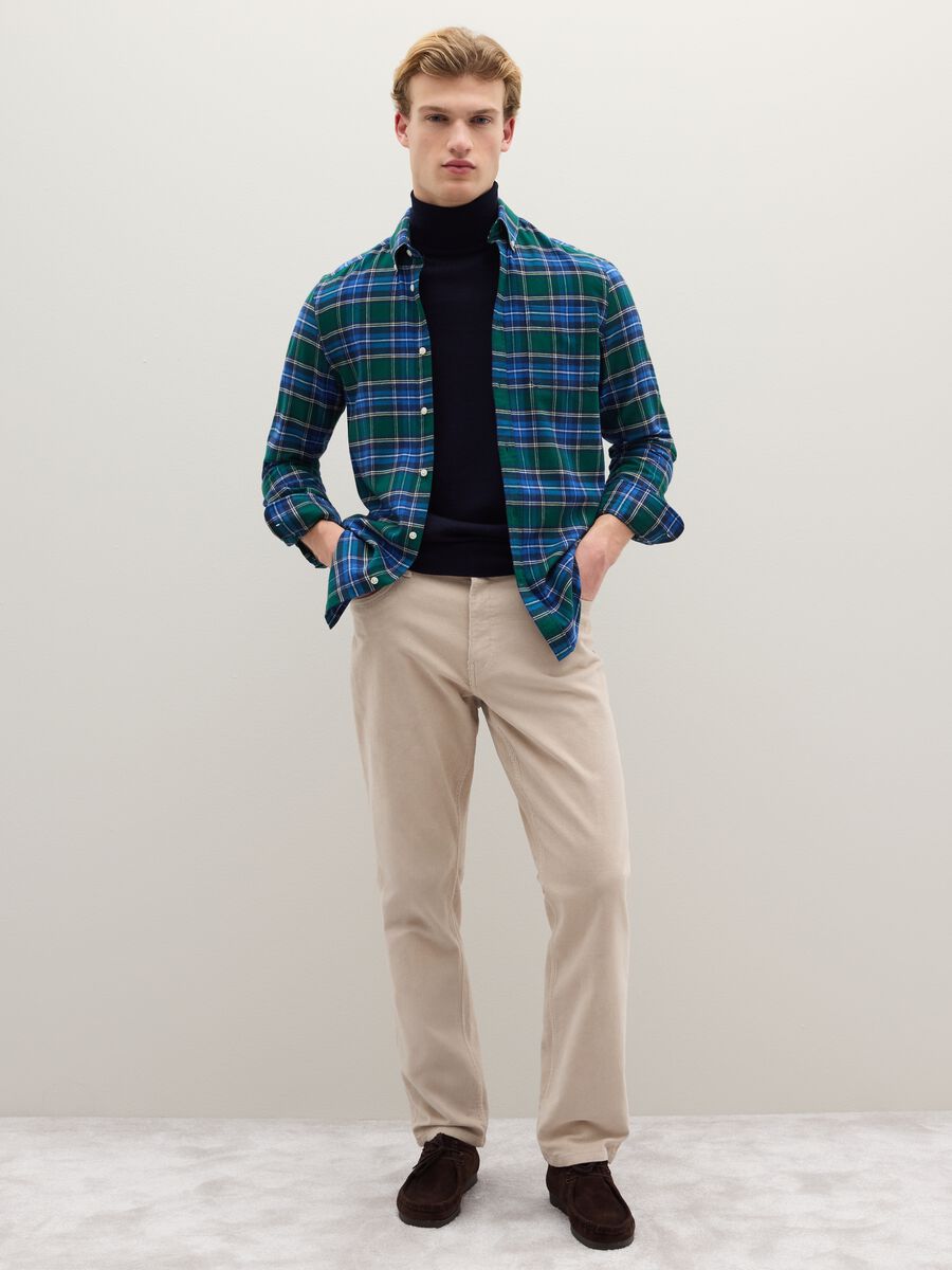 Pure cotton multicolour checked shirt regular fit_2