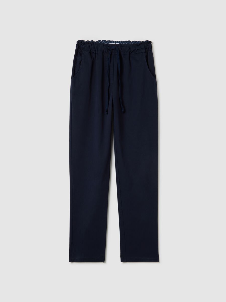 Blue trousers in stretch cotton_4