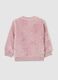 Girls' pink sweatshirt regular fit with round neckline_1